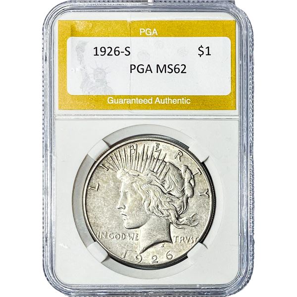 1926-S Silver Peace Dollar PGA MS62