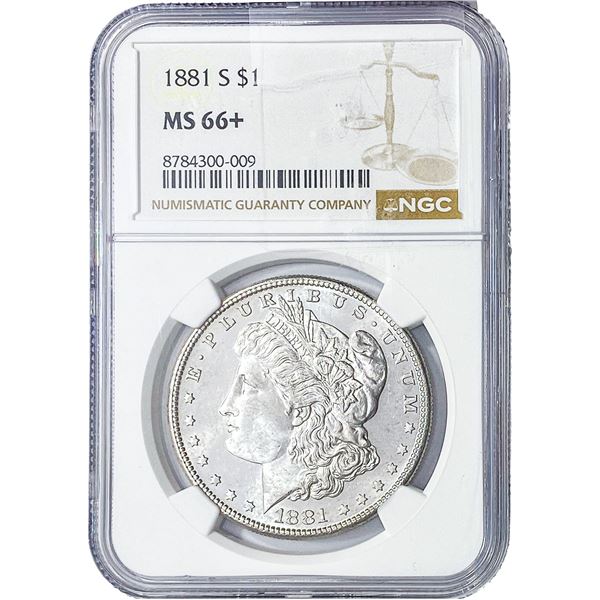 1881-S Morgan Silver Dollar NGC MS66+