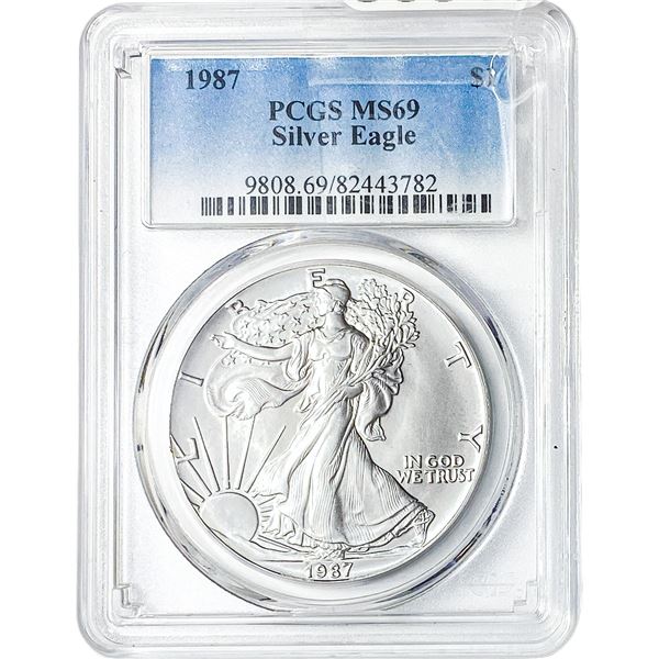 1987 Silver Eagle PCGS MS69