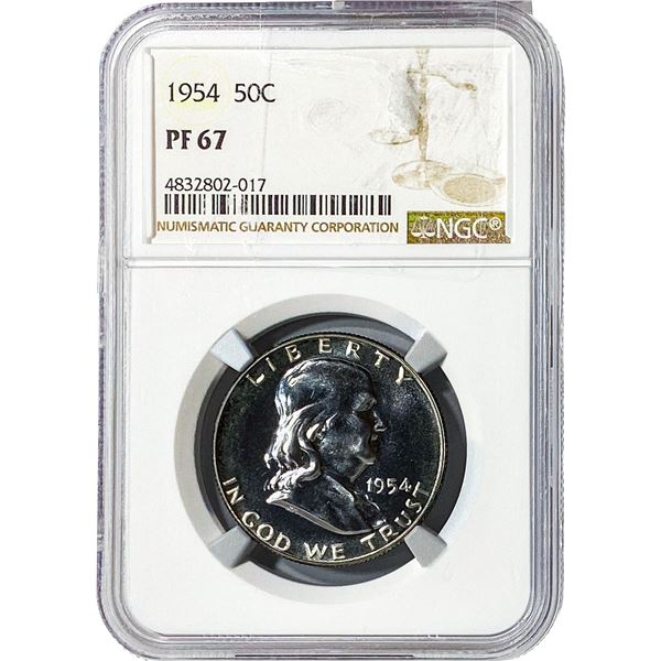 1954 Franklin Half Dollar NGC PF67
