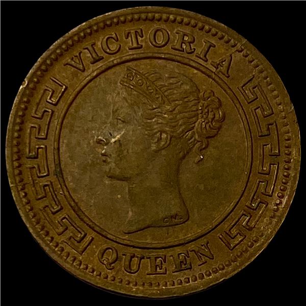 1890 Ceylon Copper 1/4 Cent