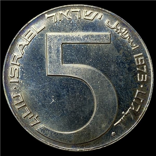 1973 Isreal Silver 5 Lirot