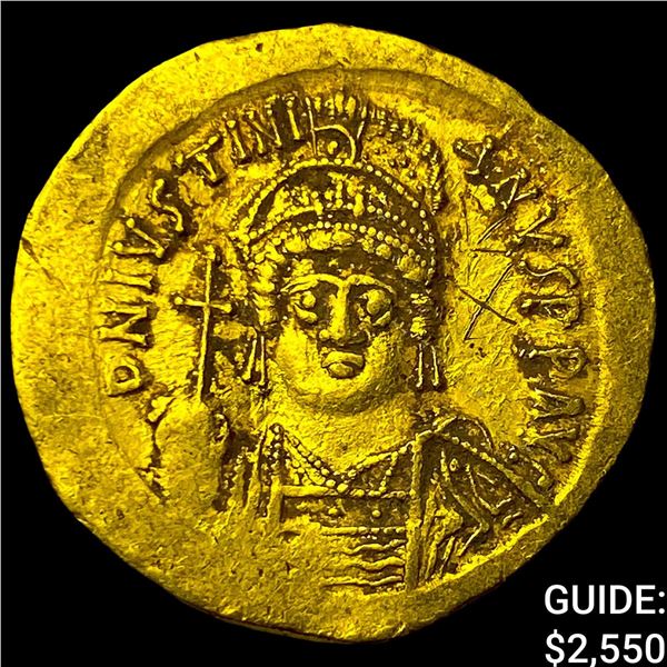 Byzantine Justinian I 527-565 Gold Solidus