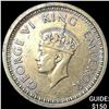 Image 1 : 1945 British India Silver 1 Rupee Reeded Edge
