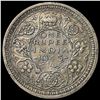 Image 2 : 1945 British India Silver 1 Rupee Reeded Edge