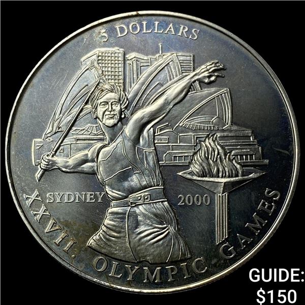 2000 Liberia Silver 5 Dollars