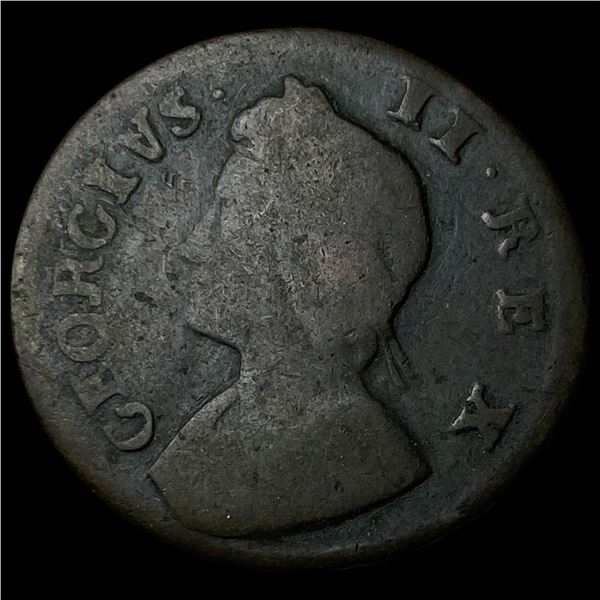 1735 Great Britain Copper 1 Farthing KM 572