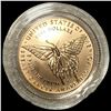 Image 2 : 2018-W .21676oz Gold $5 Breast Cancer GEM PROOF