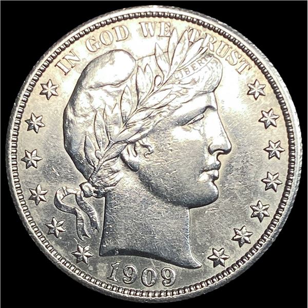 1909 Silver Barber Half Dollar UNCIRCULATED