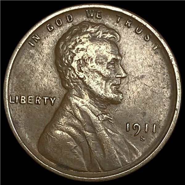 1911-S Lincoln Wheat Cent CLOSELY UNCIRCULATED