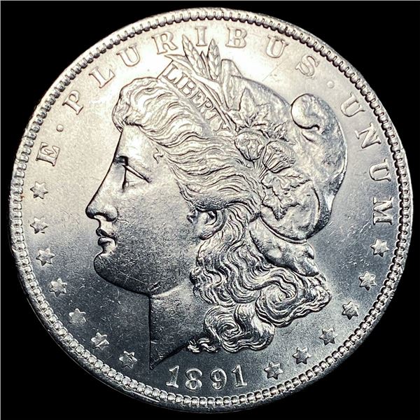 1891 Silver Morgan Dollar CLOSELY UNCIRCULATED