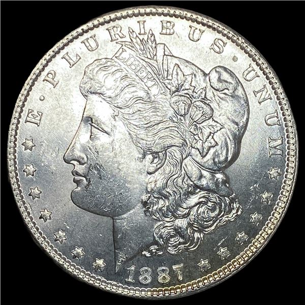 1887 Silver Morgan Dollar GEM BU