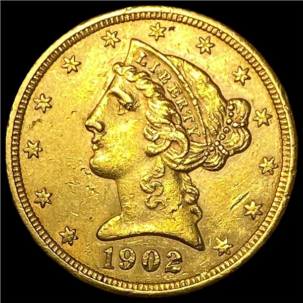 1902-S Liberty Head Gold $5 Half Eagle UNCIRCULATED