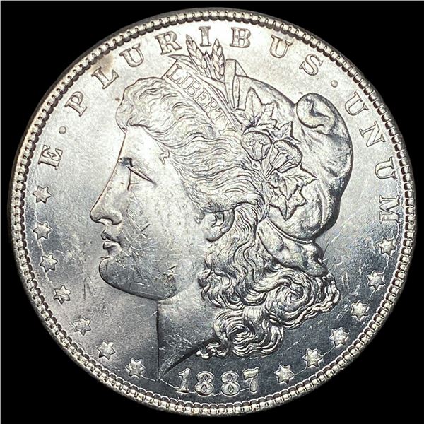 1887 Silver Morgan Dollar GEM BU