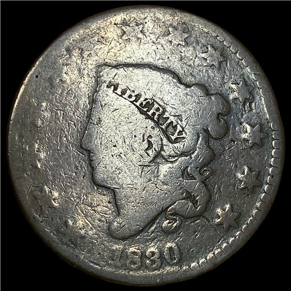 1830 Coronet Head Large Cent NICELY CIRCULATED