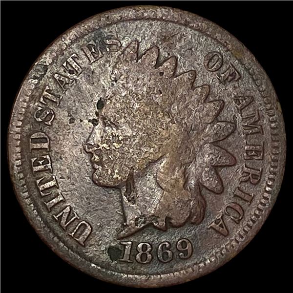 1869 Indian Head Cent LIGHTLY CIRCULATED