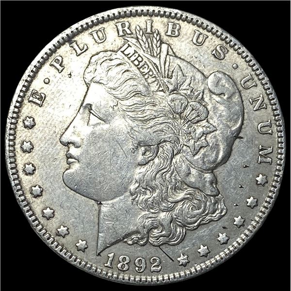 1892 Silver Morgan Dollar NEARLY UNCIRCULATED