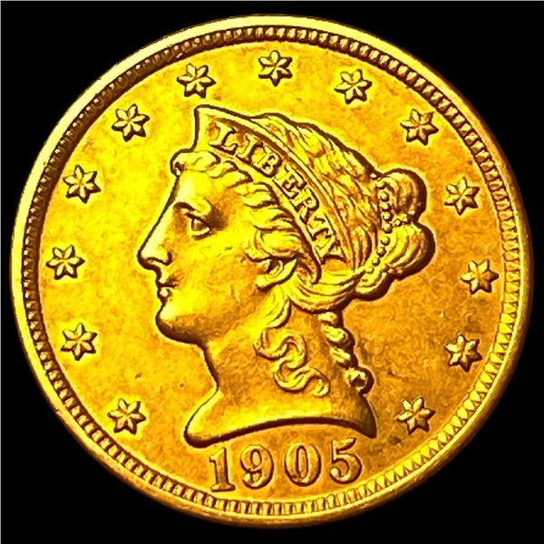 1905 Liberty Head Gold $2.50 Quarter Eagle UNCIRCULATED