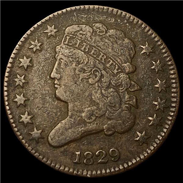 1829 Classic Head Half Cent NEARLY  UNCIRCULATED