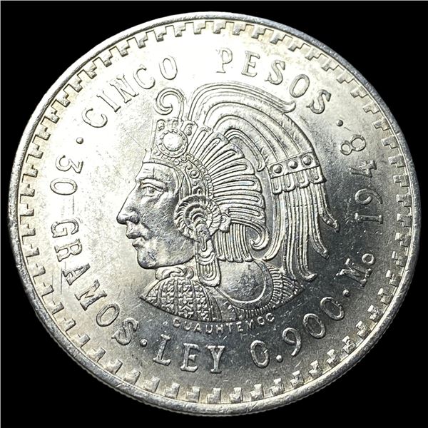 1948 Mexico Silver 5 Pesos UNCIRCULATED