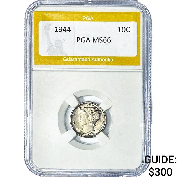 1944 Mercury Silver Dime PGA MS66