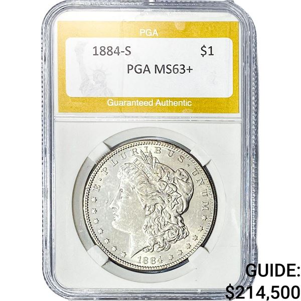 1884-S Morgan Silver Dollar PGA MS63+