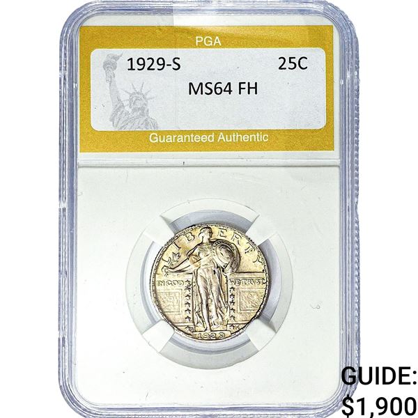 1929-S Standing Liberty Quarter PGA MS64 FH