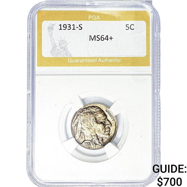 1931-S Buffalo Nickel PGA MS64+