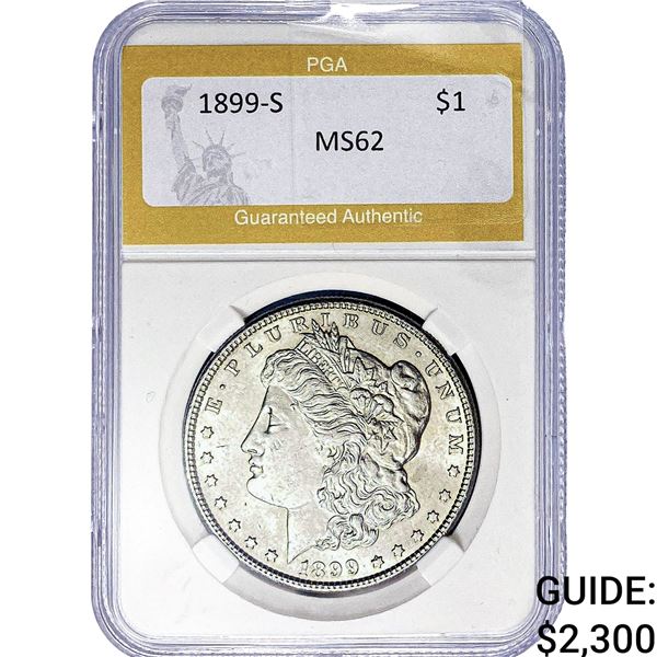 1899-S Morgan Silver Dollar PGA MS62