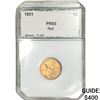 Image 1 : 1951 Wheat Cent PCI PR65 Red