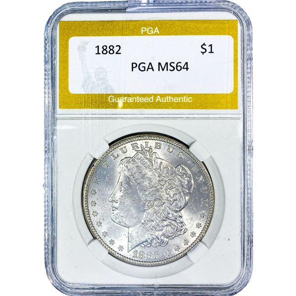 1882 Silver Trade Dollar PGA MS64