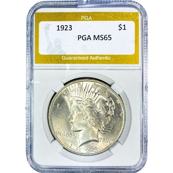 1923 Silver Peace Dollar PGA MS65