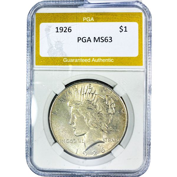 1926 Silver Peace Dollar PGA MS63