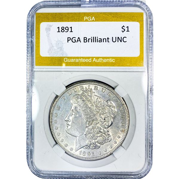 1891 Morgan Silver Dollar PGA Brilliant UNC