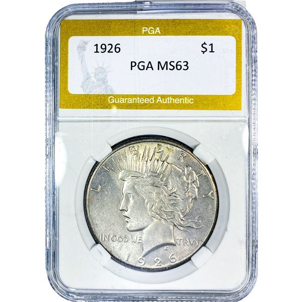 1926 Silver Peace Dollar PGA MS63