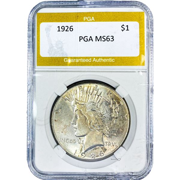 1926 Silver Peace Dollar PGA MS63