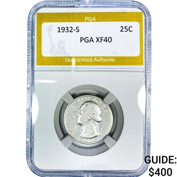 1932-S Washington Silver Quarter PGA XF40