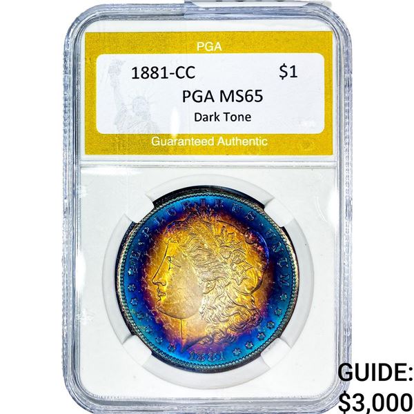 1881-CC Morgan Silver Dollar PGA MS65