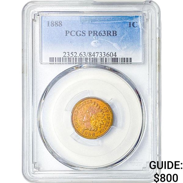 1888 Indian Head Cent PCGS PR63 RB
