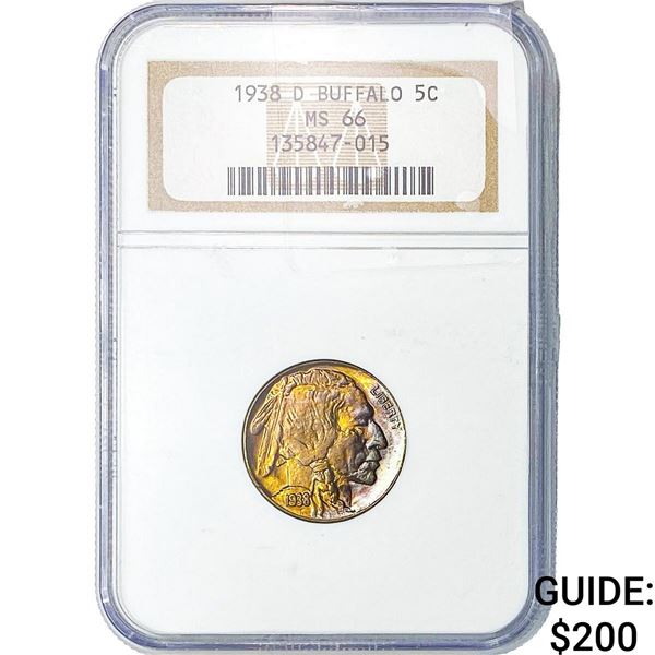 1938-D Buffalo Nickel NGC MS66