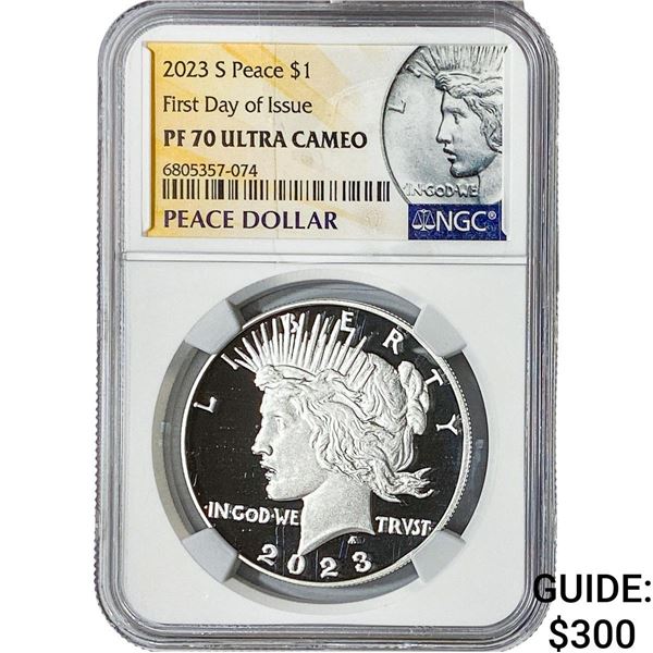 2023-S Silver Peace Dollar NGC PF70 Ultra Cameo
