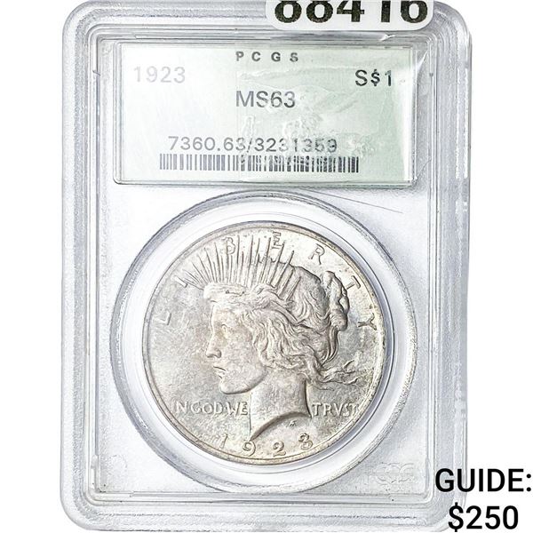 1923 Silver Peace Dollar PCGS MS63
