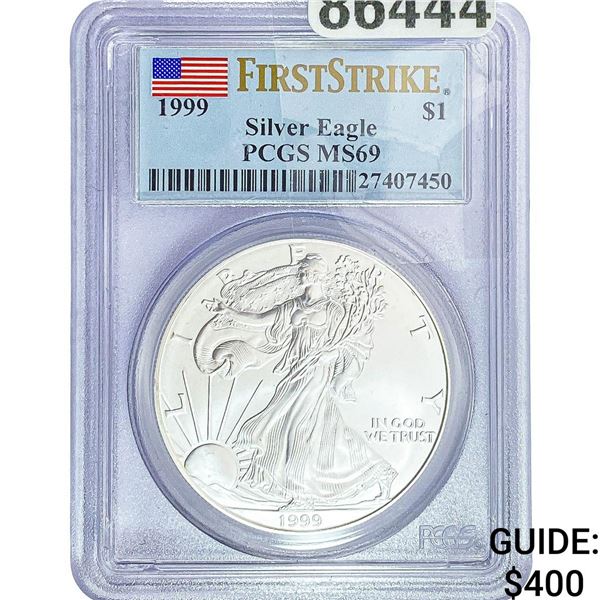 1999 Silver Eagle PCGS MS69