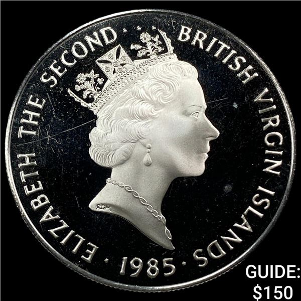 1985 British Virgin Islands Silver $20 Proof