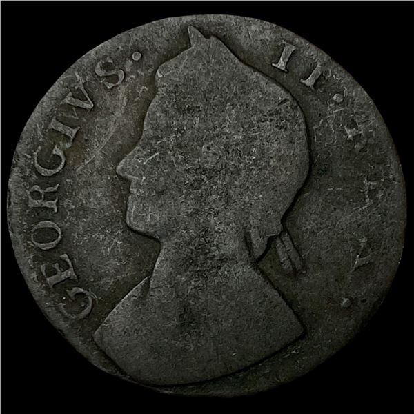1737 Great Britain Copper 1 Farthing KM 572