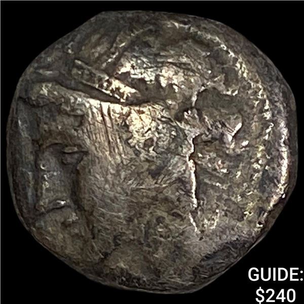 409 Ancient Calabria, Taras Silver Didrachm NEARLY UNCIRCULATED
