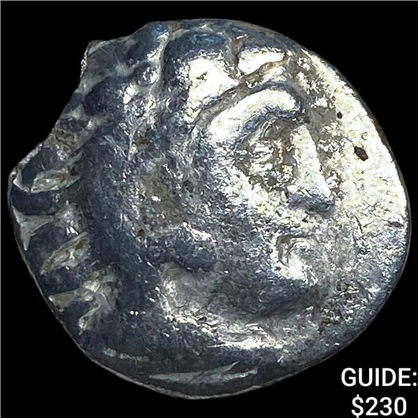 Macedonian Alexander III Silver Drachm NEARLY UNCIRCULATED