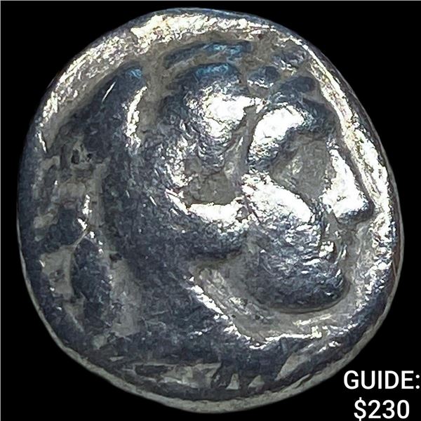 Macedonian Alexander III Silver Drachm NEARLY UNCIRCULATED
