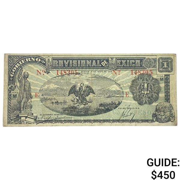 1908 Provisional Govt. of Mexico 1 Peso