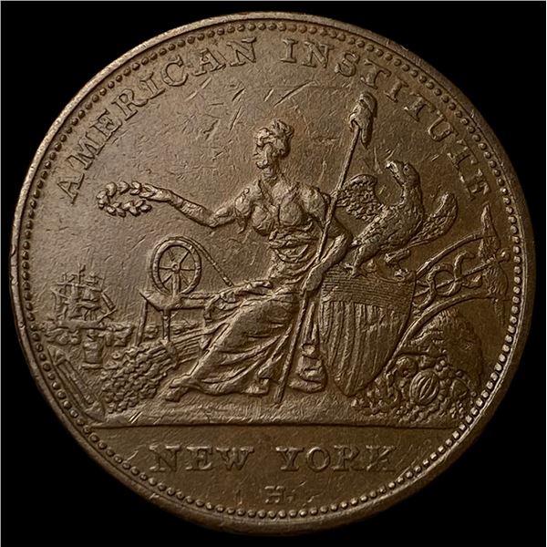 1833 American Institute New York Medal CLOSELY UNCIRCULATED